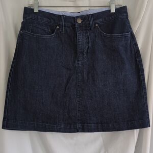 Dark Blue Denim Skort Women